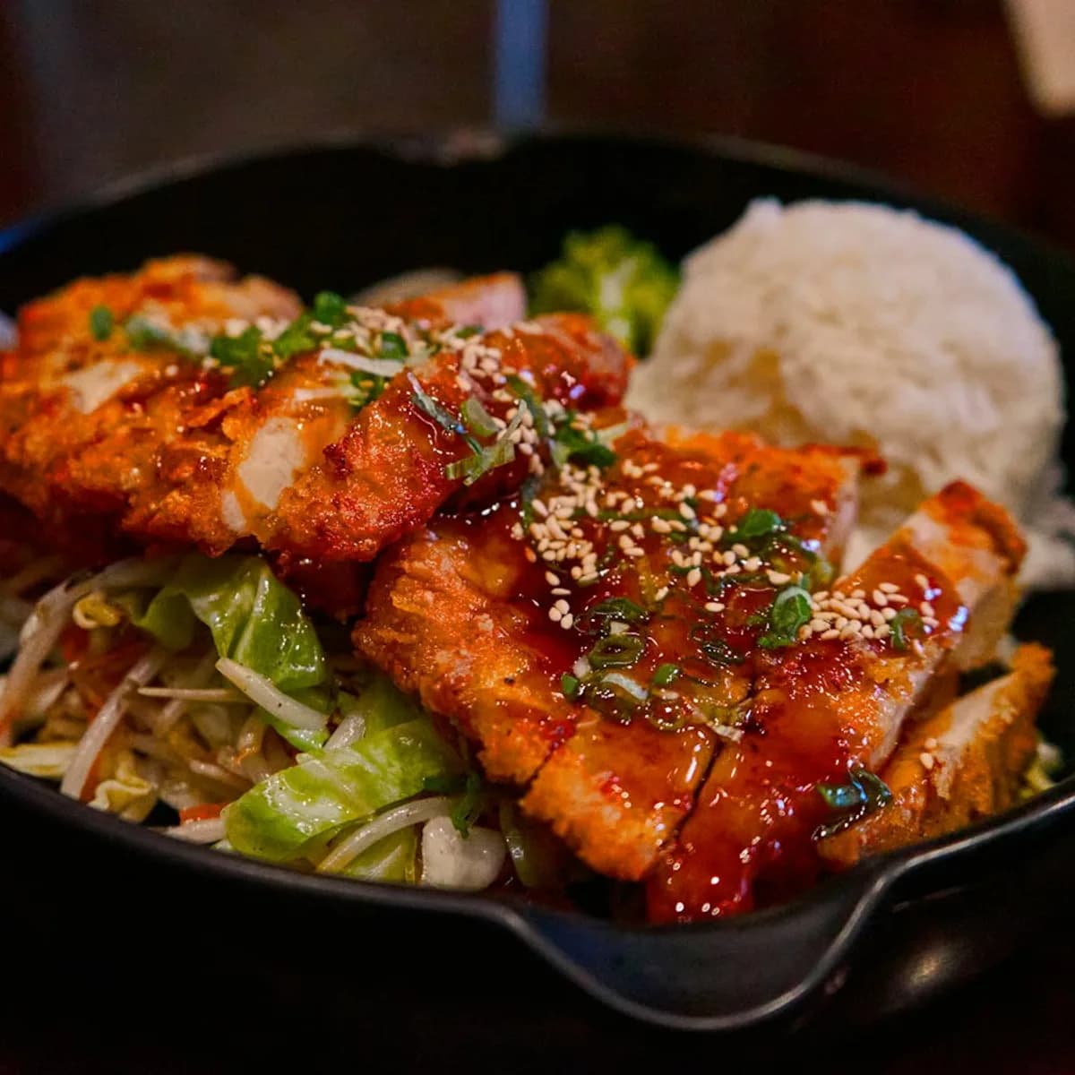 Salmon teriyaki with rice